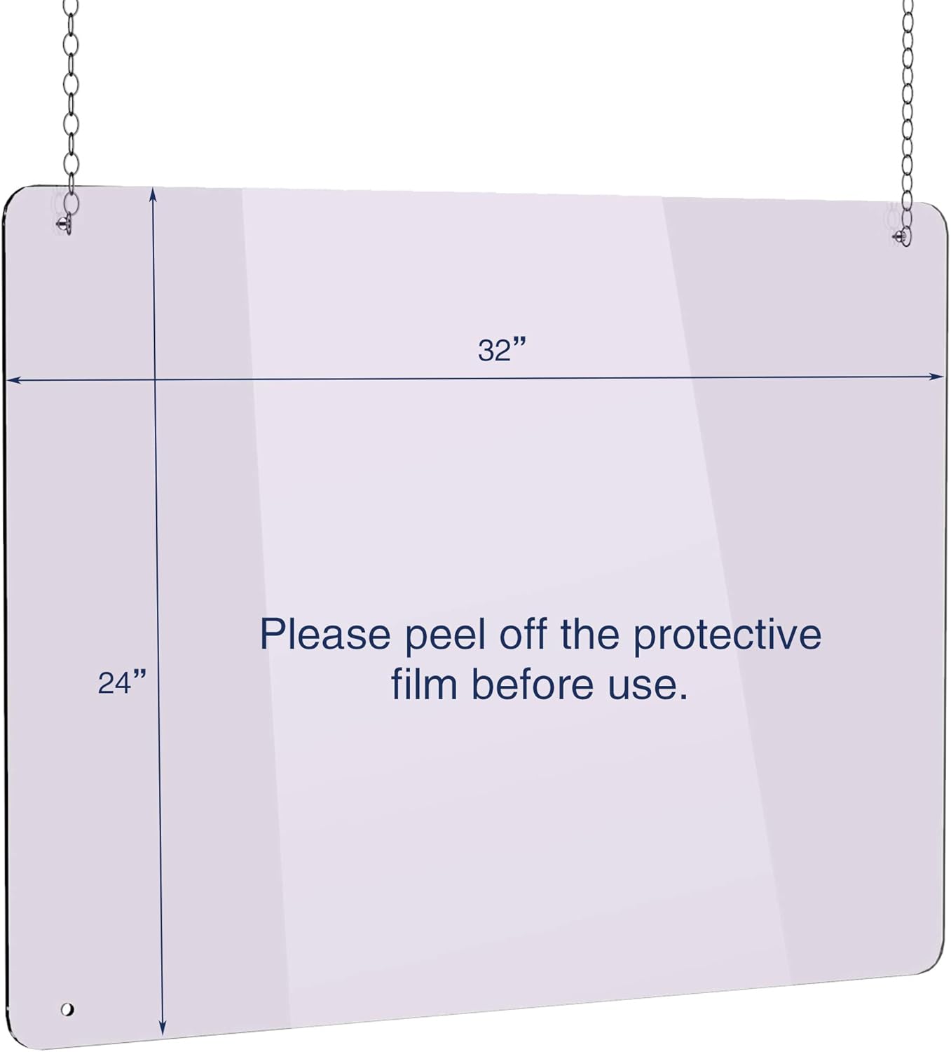Portable Acrylic Sneeze Guard Shield, Pack of 2 E710254