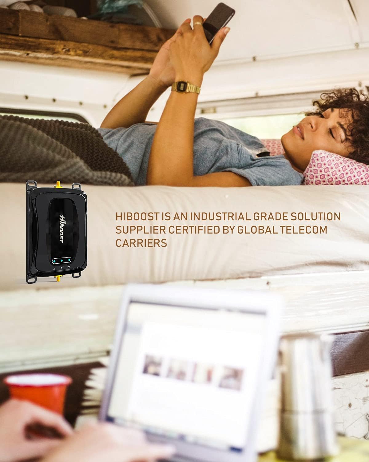 Cell Signal Booster for RV with Omni-Directional Roof Antenna P89804