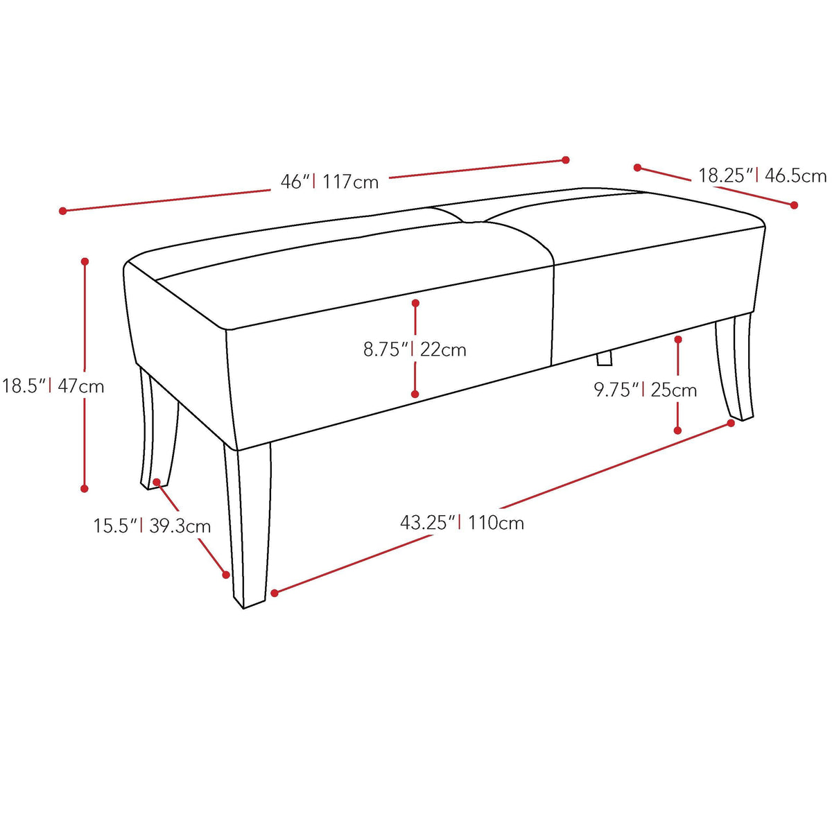 Blue Velvet Bench V242