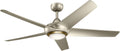52 inch LED Ceiling Fan in Nickel with Frosted White Polycarbonate Lens Z22710