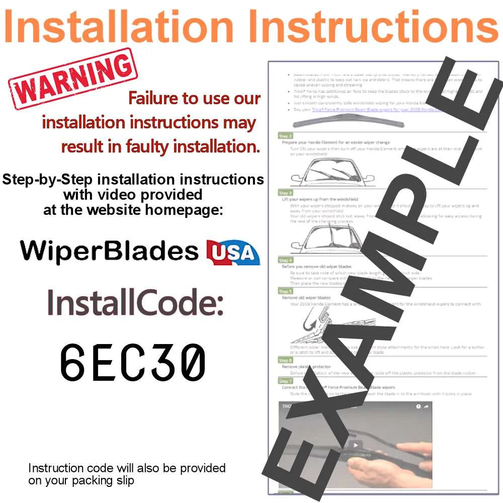 2010 Honda Element Wiper Blades Set of 3 L2609