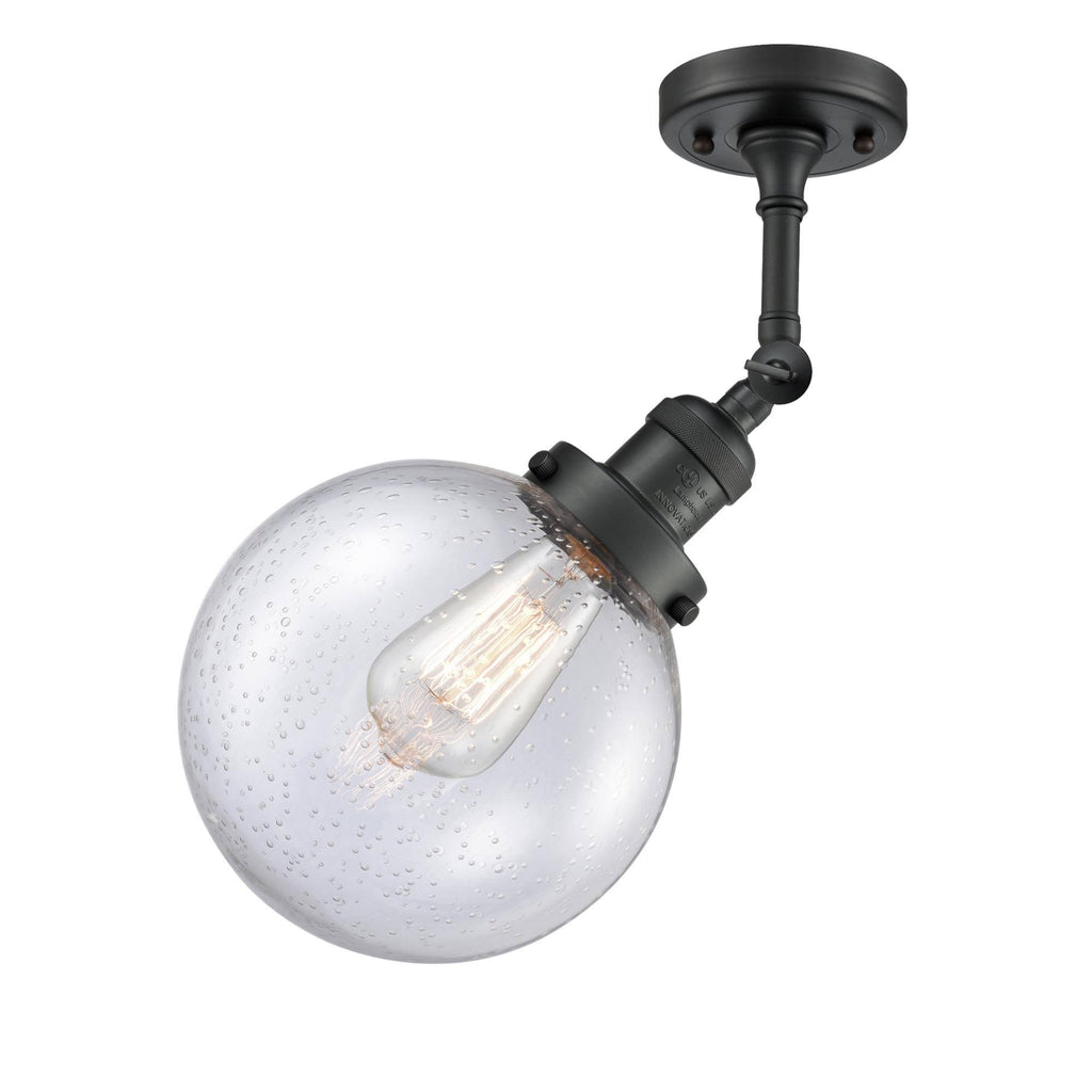 Matte Black LED Semi-Flush Mount Light I6051