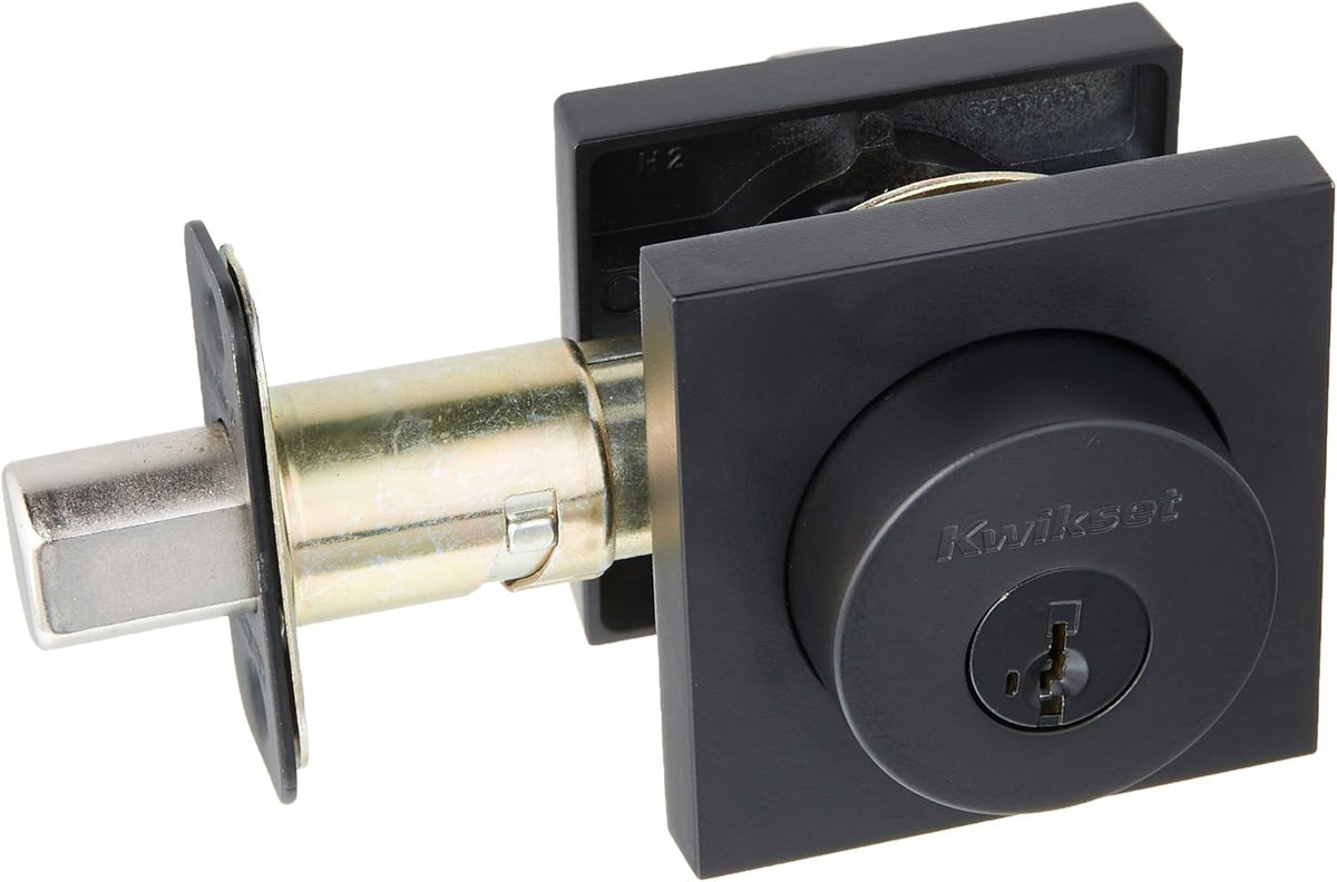 Iron Black Single Cylinder Deadbolt Pack of 2 Q753