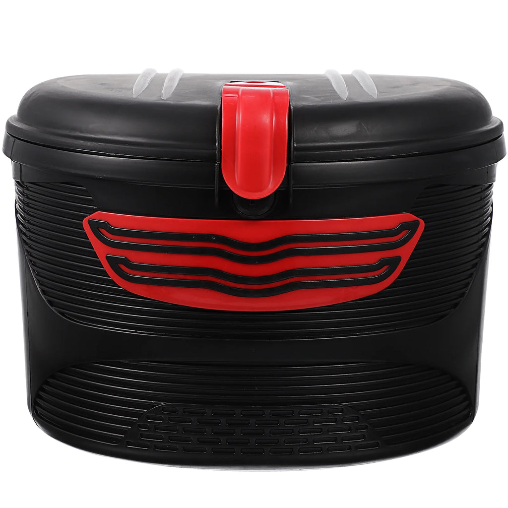 Red Electric Mountain Bike Front Frame Hanging Storage Basket with Lock O376