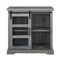 Slate Gray Sliding Glass Door Buffet Cabinet G87357