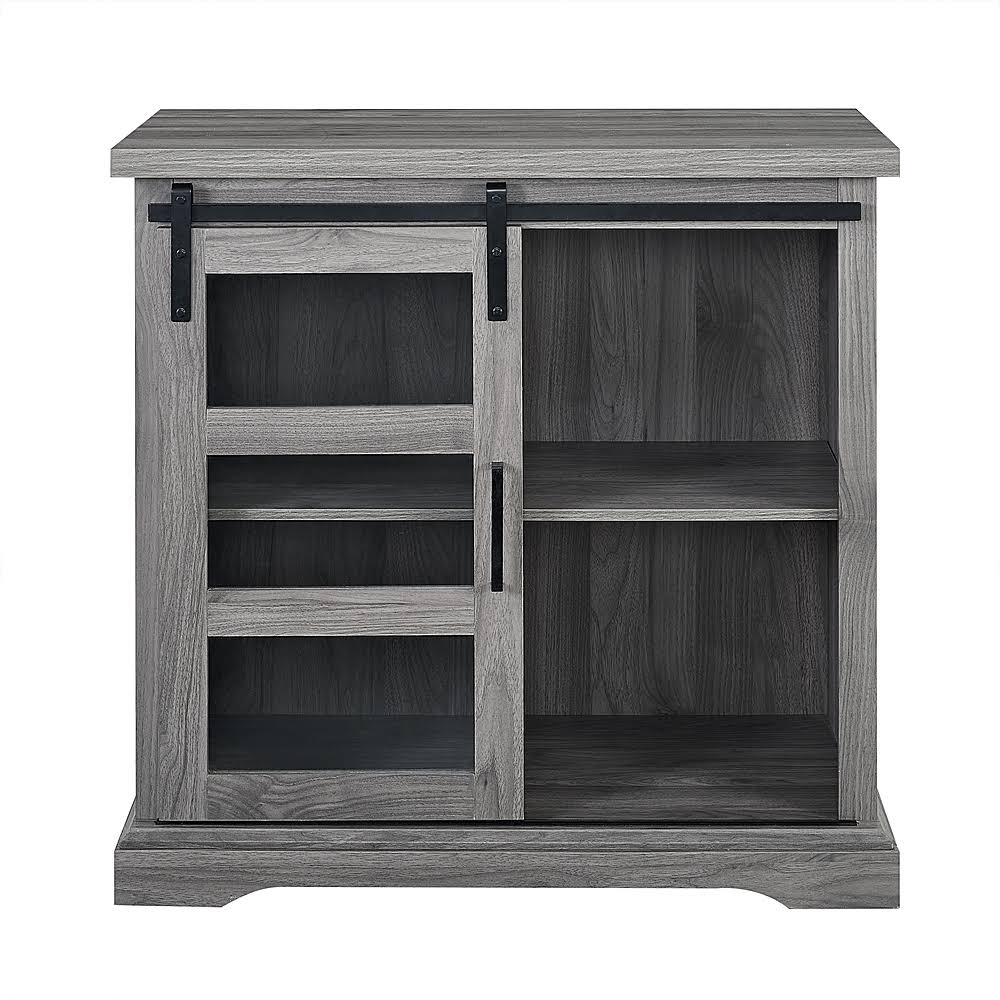Slate Gray Sliding Glass Door Buffet Cabinet G87357