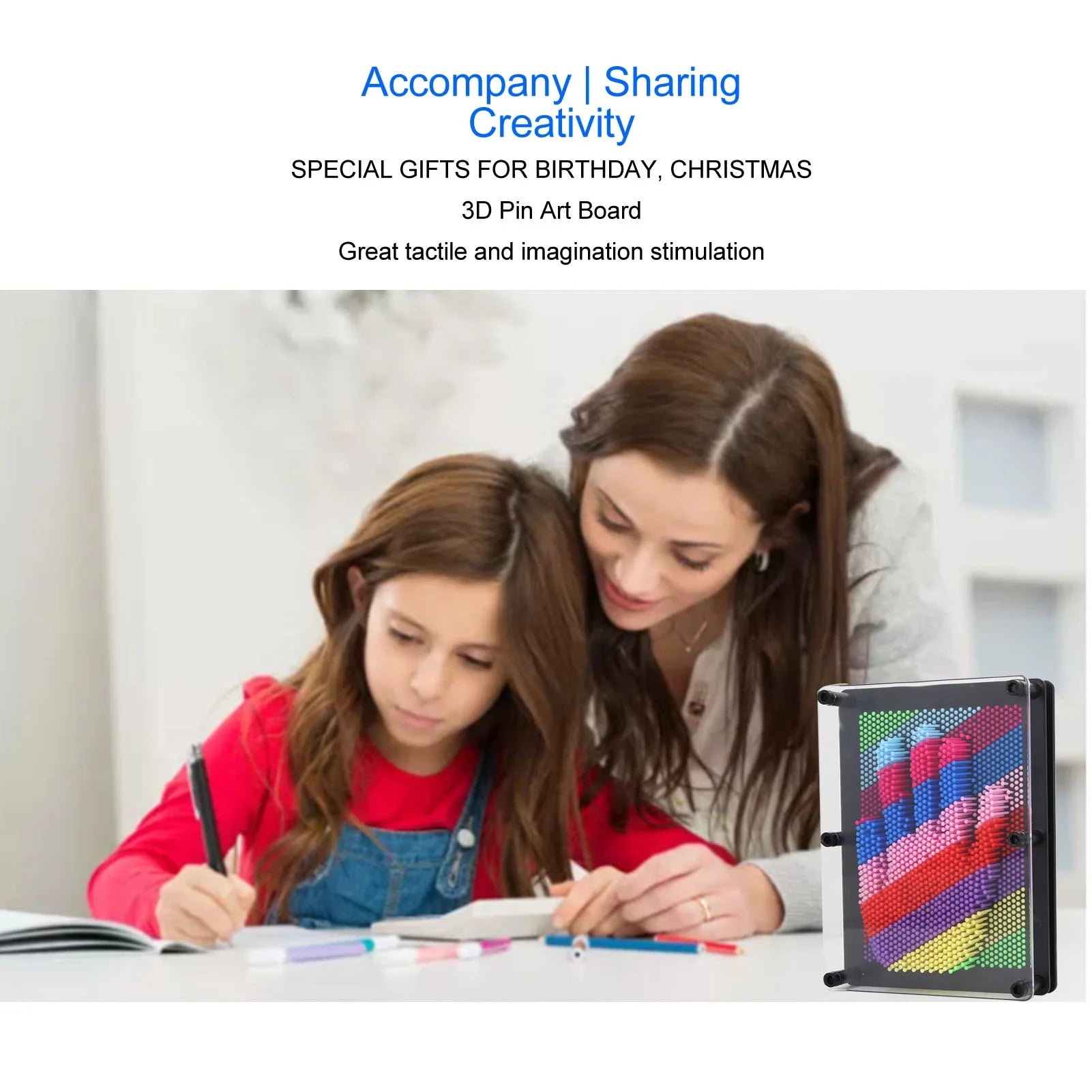 3d Pin Art Toy with Transparent Border S608