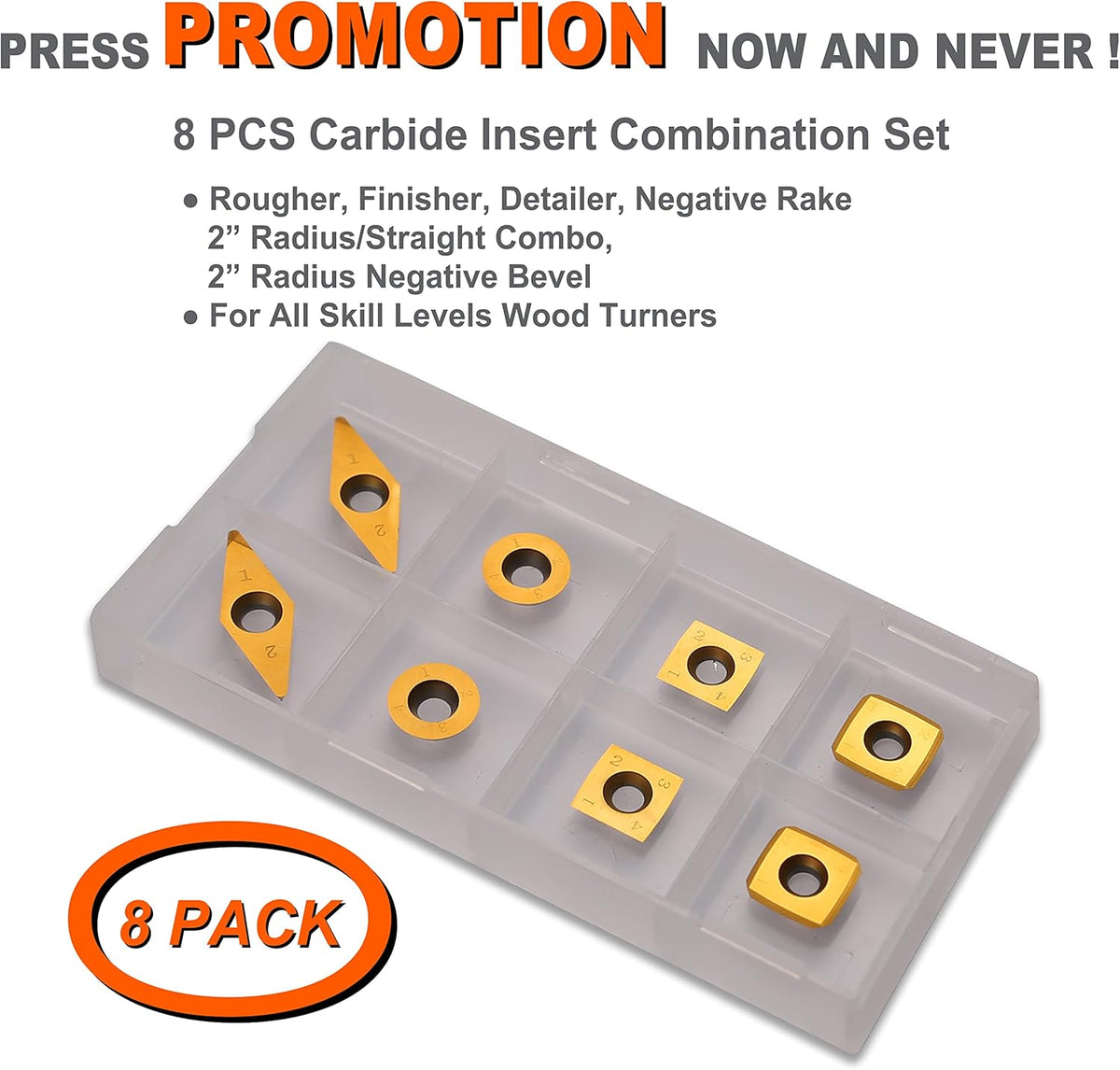 3 PCS Carbide Wood Lathe Turning Tool Set R647365