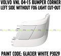 White Bumper Corner Left Driver Side Without Fog Light Cut-out Z23007