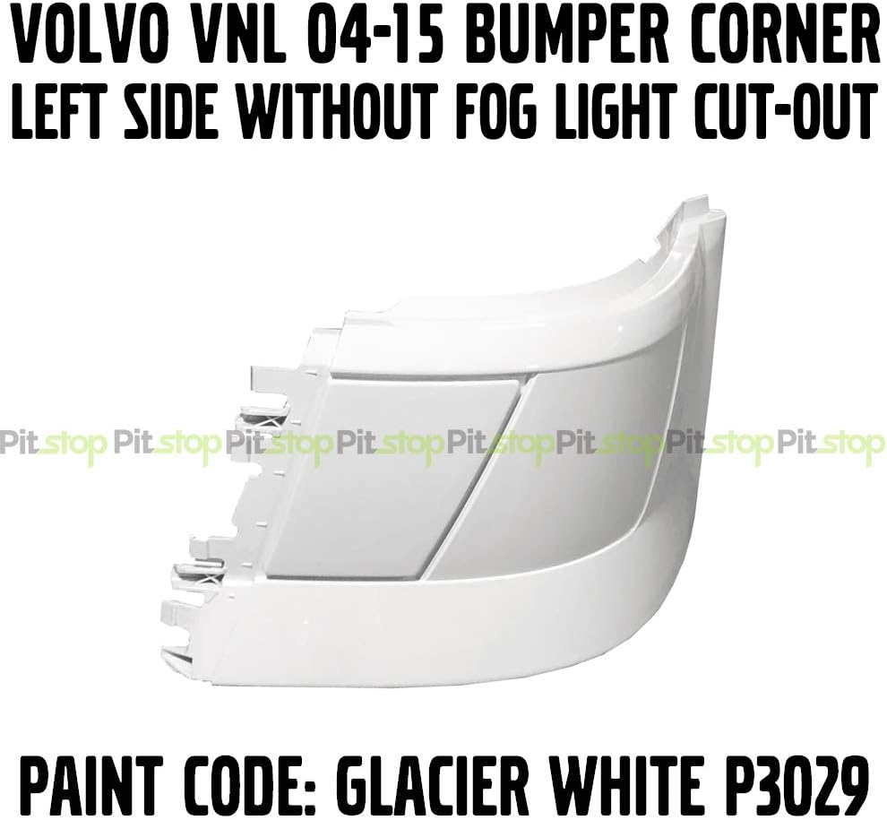 White Bumper Corner Left Driver Side Without Fog Light Cut-out Z23007