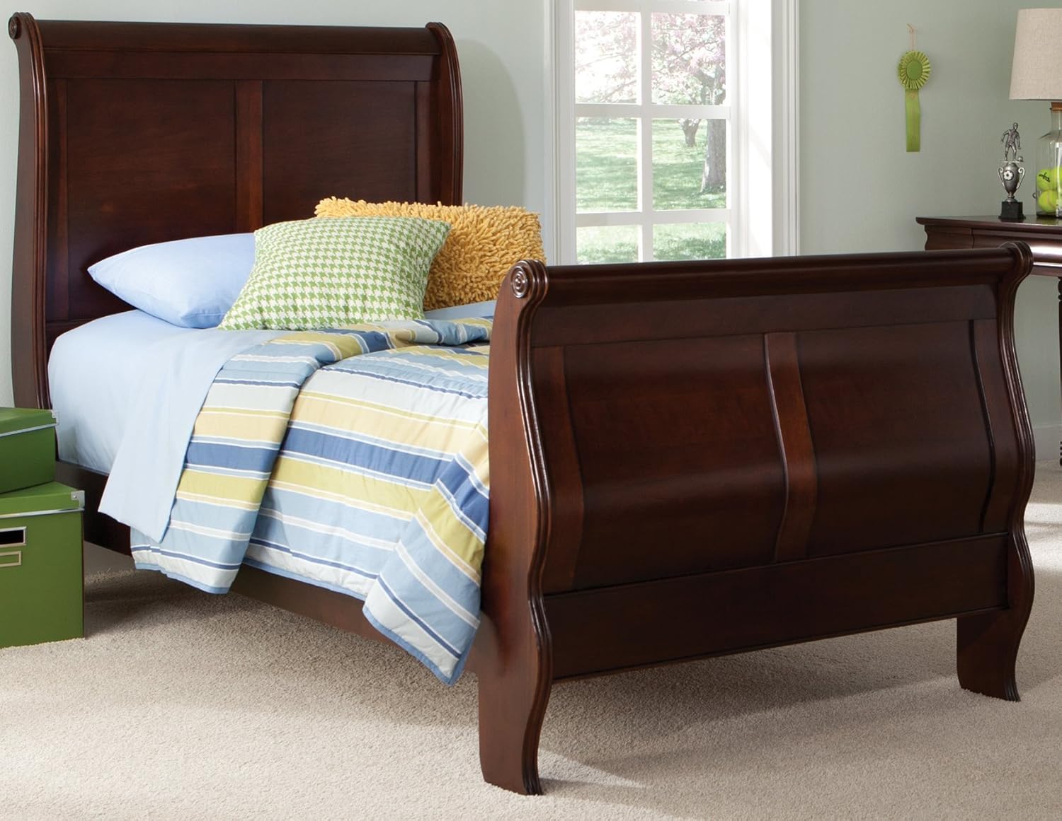 King Sleigh Bed Y871