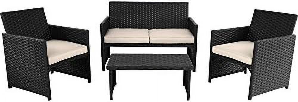 3 Piece Patio Conversation Set with Non-Slip Cushions Royal Blue H599549