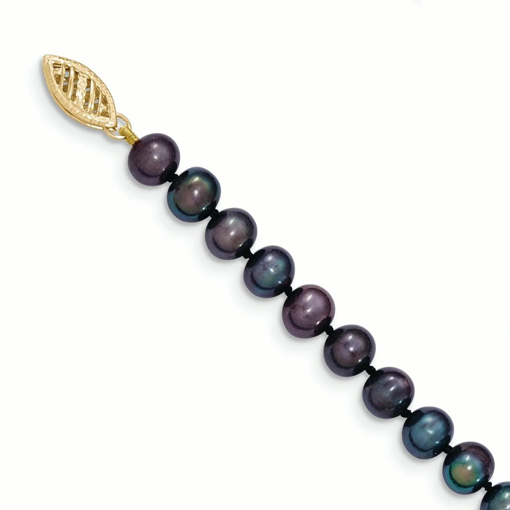 14 Karat Yellow Gold Freshwater Cultured Pearl Necklace K541