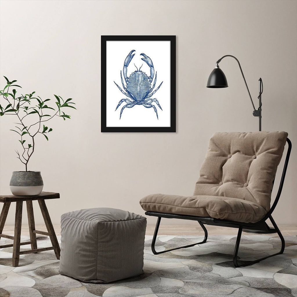 Black Frame Crab Quad Wall Art Z501