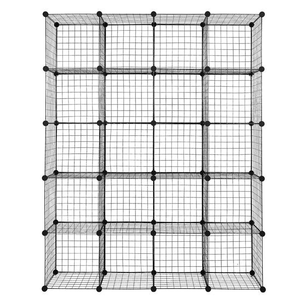 20-Cube Metal Grid Storage Shelves Organizer Q73301