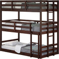 Dark Cappuccino Kids Triple Bunk Bed R3987