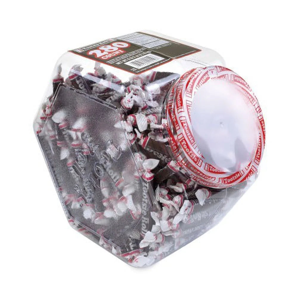 Tootsie Roll Tub, 6.75 lb, Approximately 280 Individually Wrapped Rolls S55241