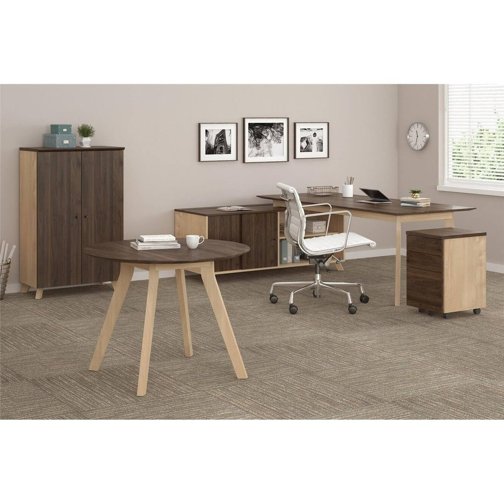 Walnut Mobile File Cabinet F971
