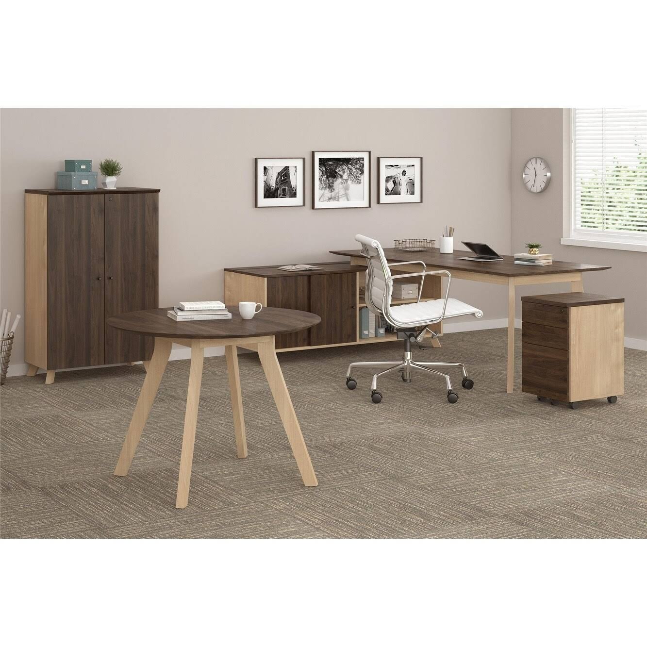 Walnut Mobile File Cabinet F971