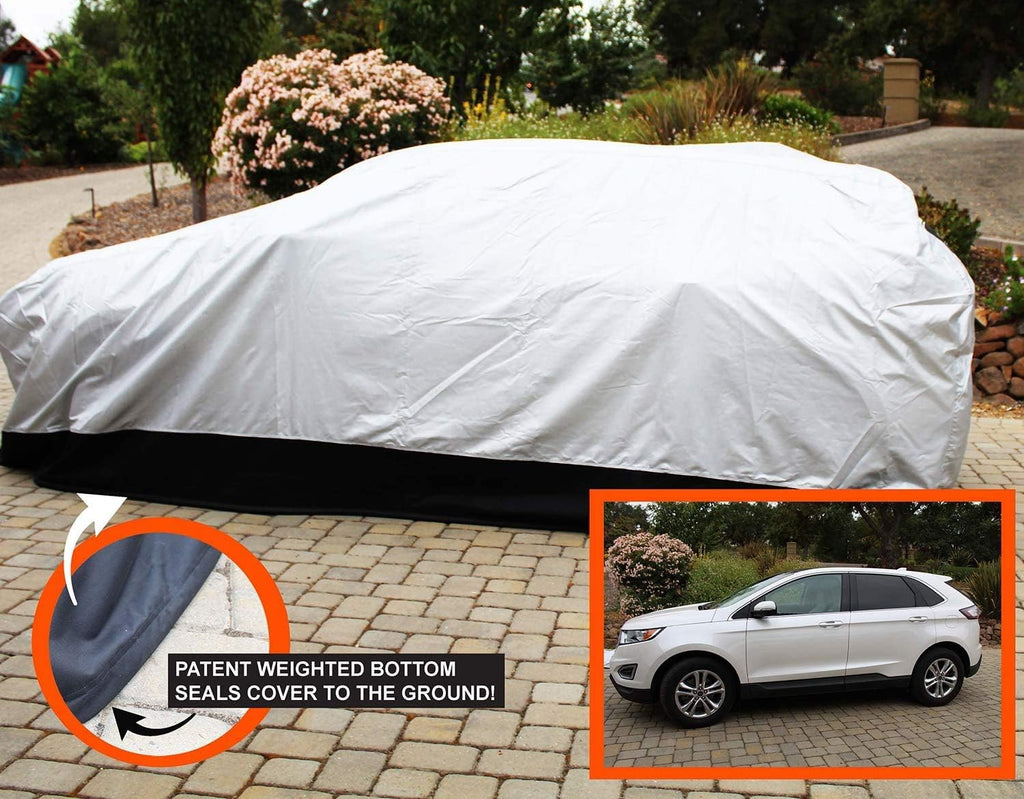 Mid Size 189 L x 73 W x 71 H inch Heavy Duty Outdoor Car Cover Q38416
