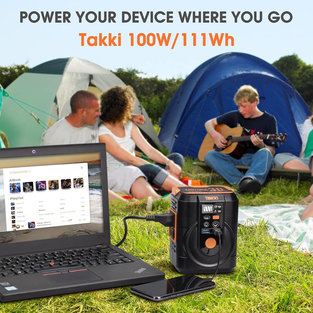 111Wh Portable Power Station with AC Outlet, USB Port, Lights O5127