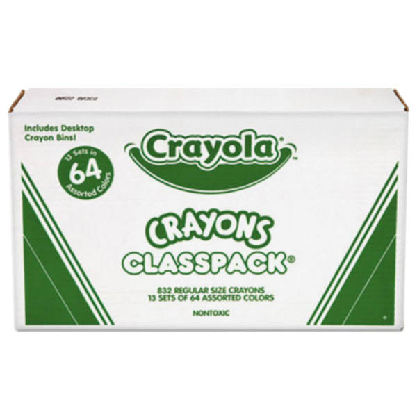 13 Caddies of 64 Regular Crayons A660