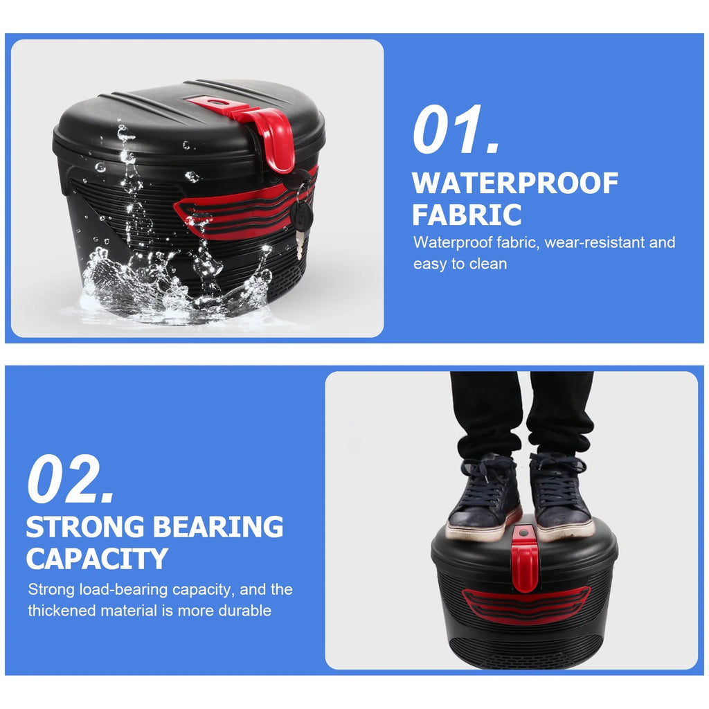 Red Electric Mountain Bike Front Frame Hanging Storage Basket with Lock O376
