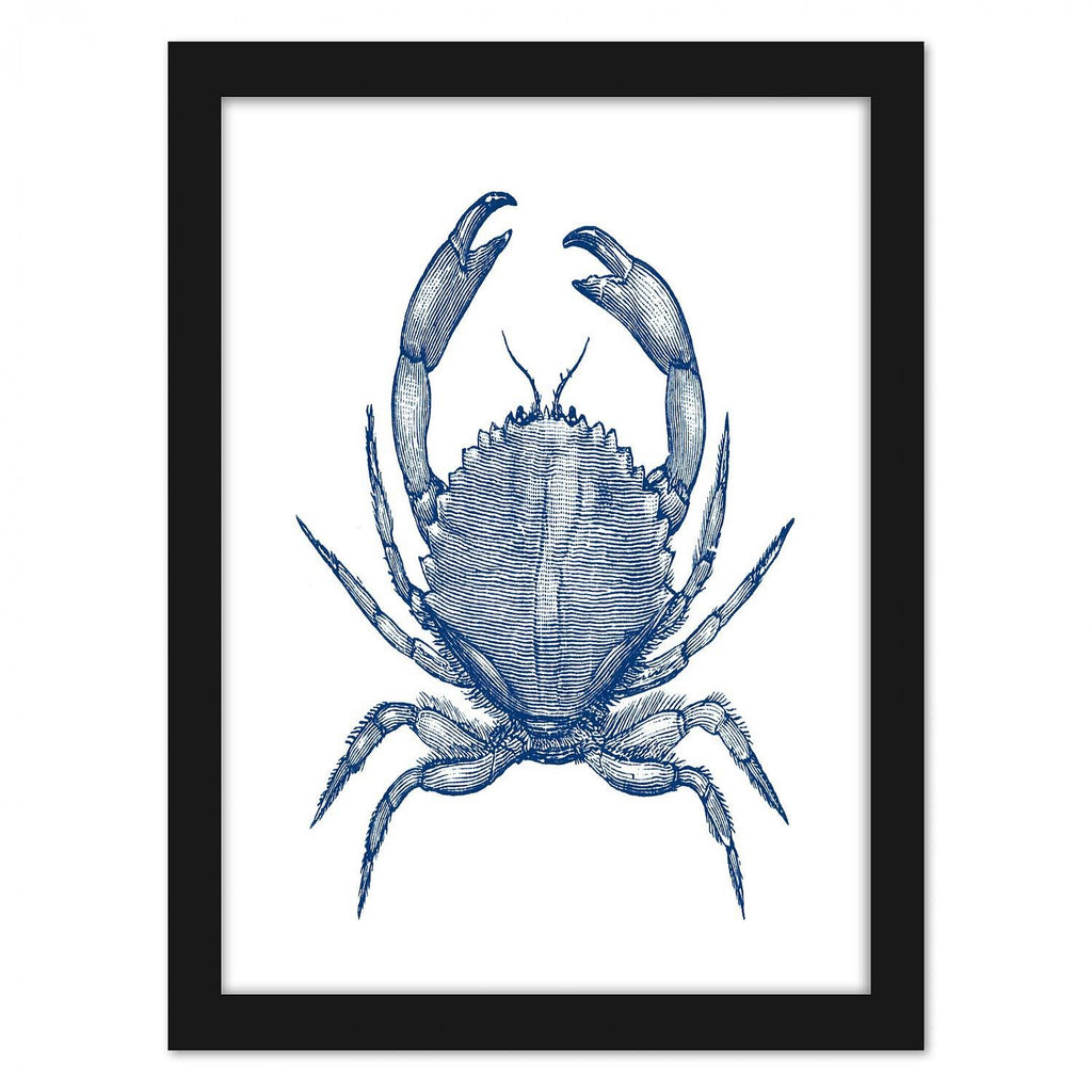 Black Frame Crab Quad Wall Art Z501