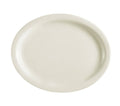 Narrow Rim 13-1/2-Inch by 10-1/2-Inch White Stoneware Deep Oval Platter, Box of 12 J38689