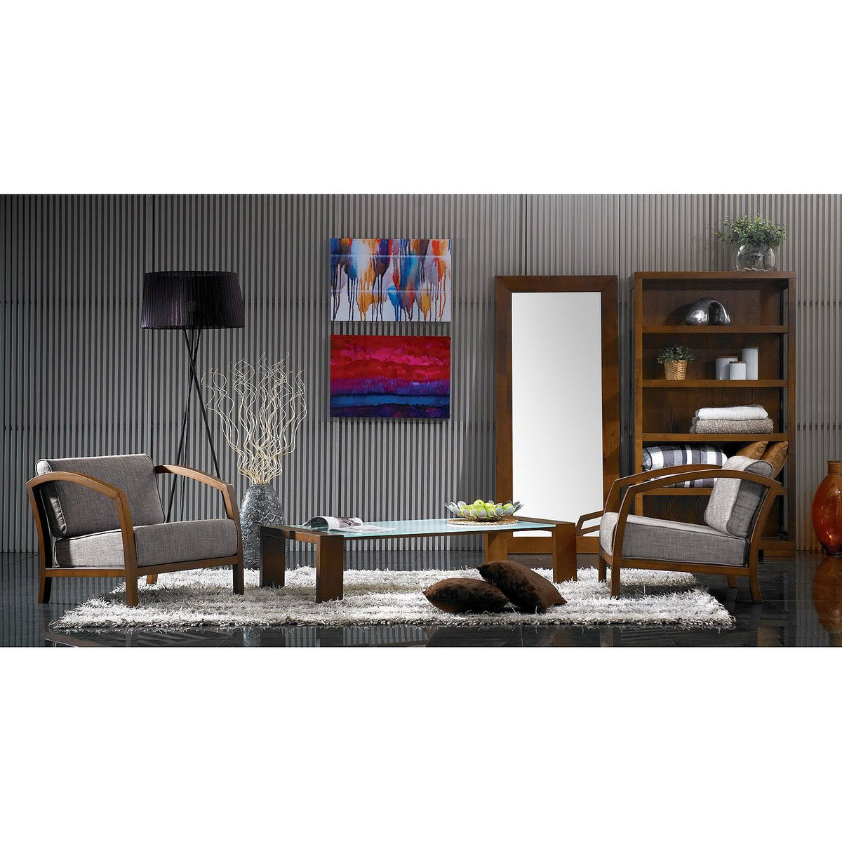 Brown Modern Accent Chair Y6146