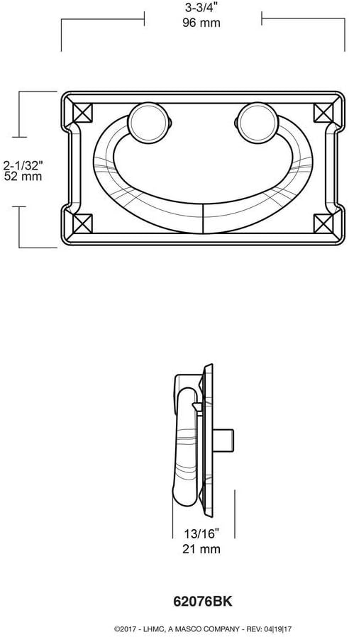 Matte Black 3 in. Cabinet Pulls W8089