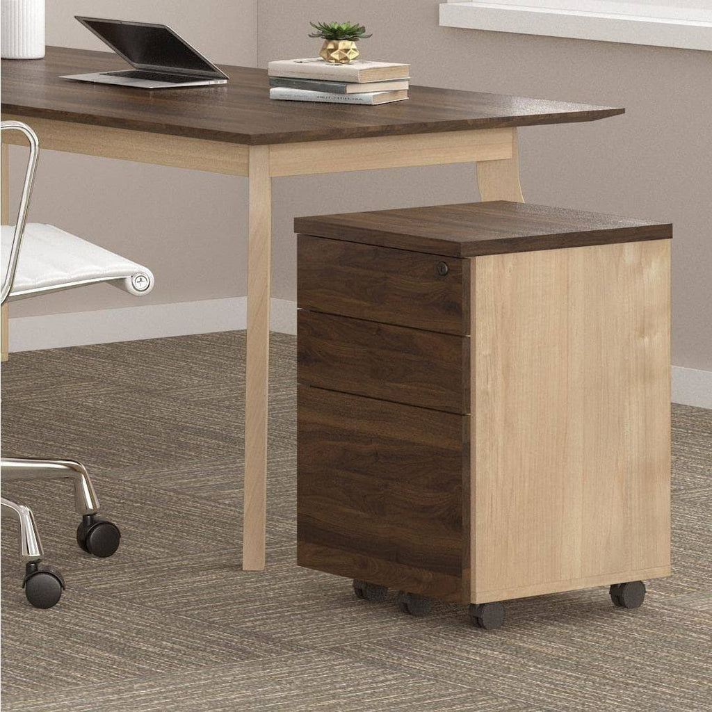 Walnut Mobile File Cabinet F971