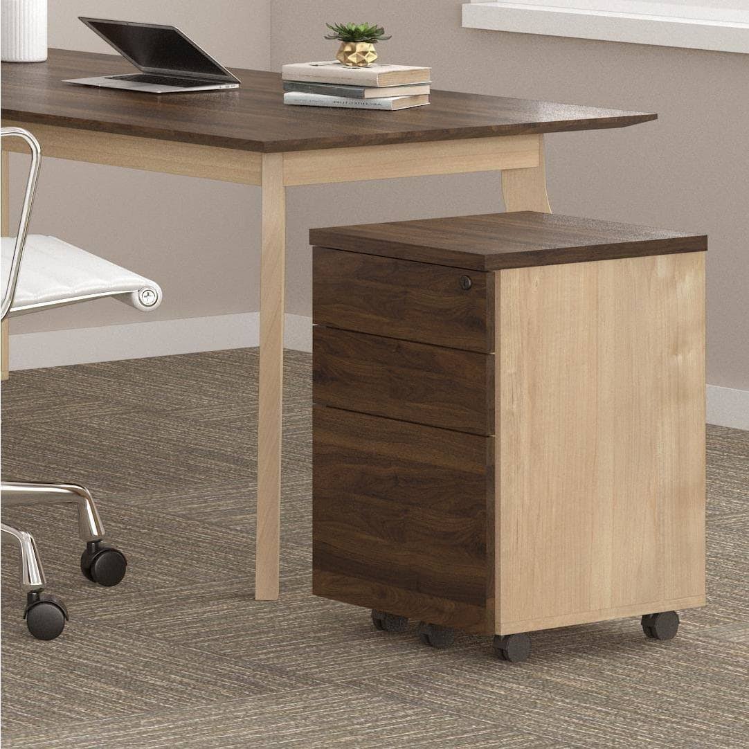 Walnut Mobile File Cabinet F971