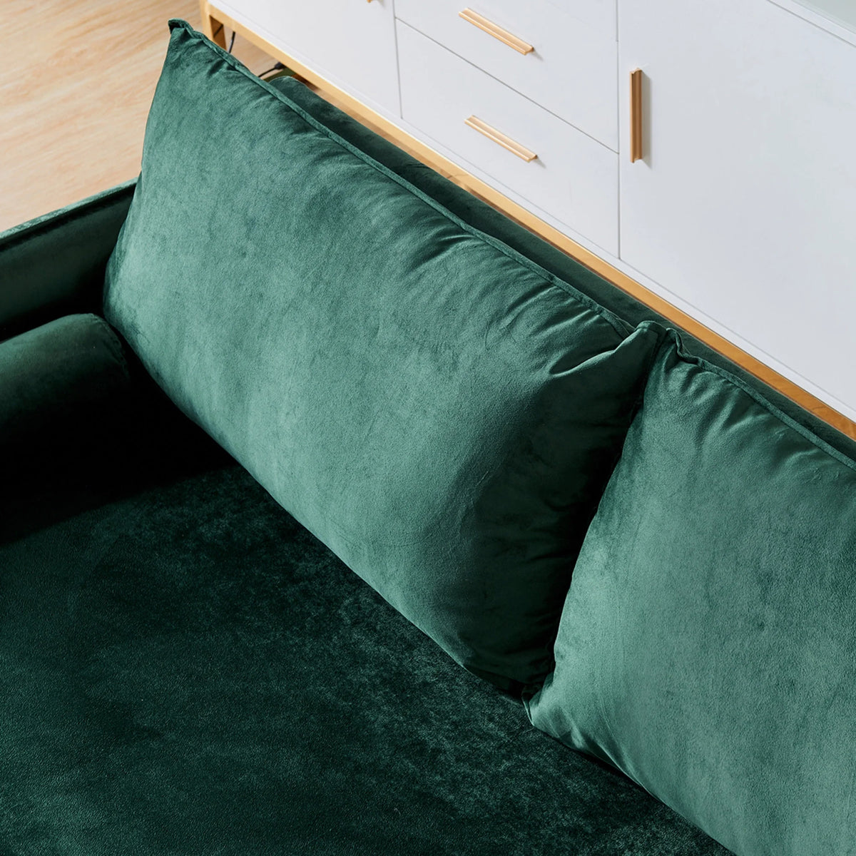 Green Velvet Sofa L59501
