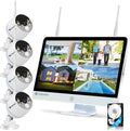 16inch 1080p IPS Monitor 2TB Hard Drive 3MP Spotlight IP Cameras 8CH WiFi Surveillance System T839560
