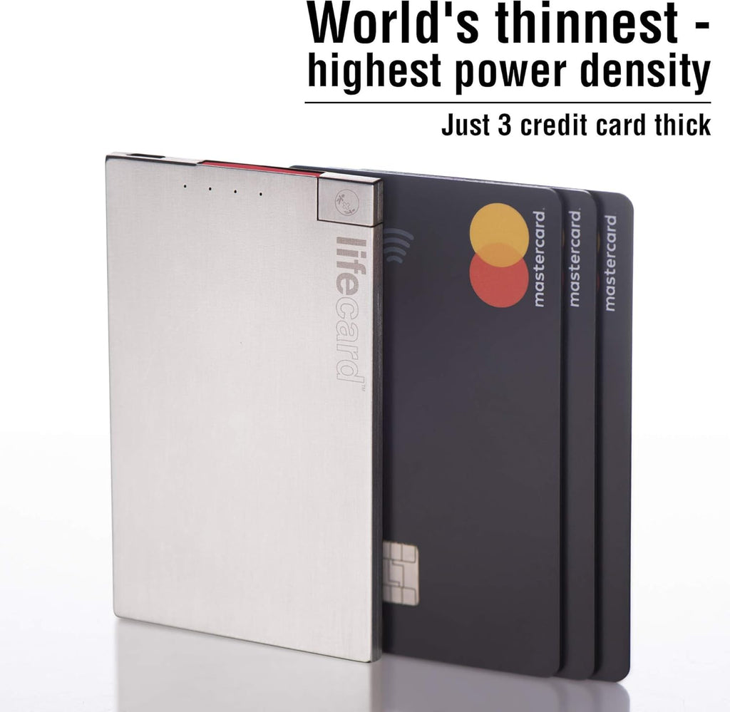 Card Size Power Bank with Built-in MFI Lightning Cable T42188