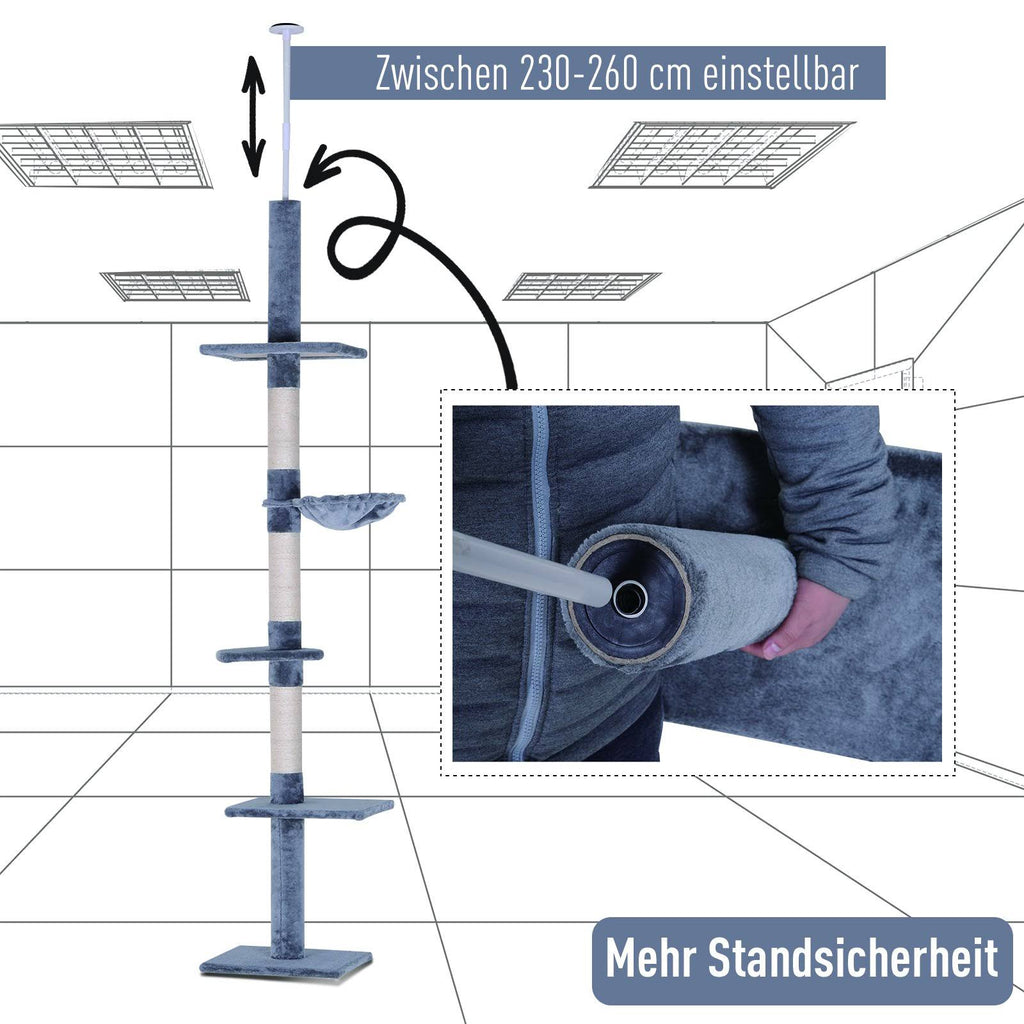 9 Adjustable Height Floor-To-Ceiling Vertical Cat Tree I34611