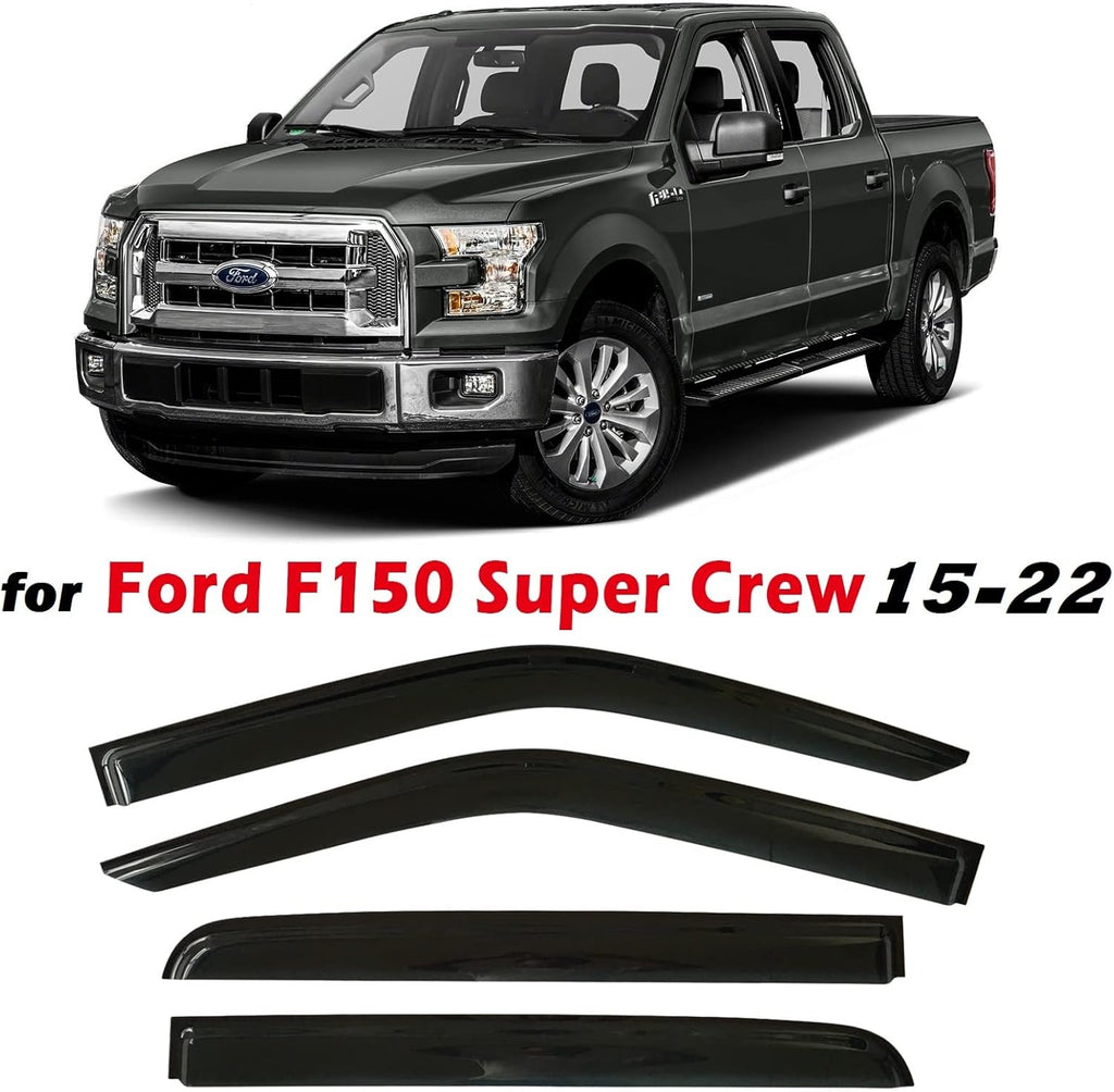 Dark Tinted Tape-On Side Window Vent Visor Deflectors Rain Guards Z200