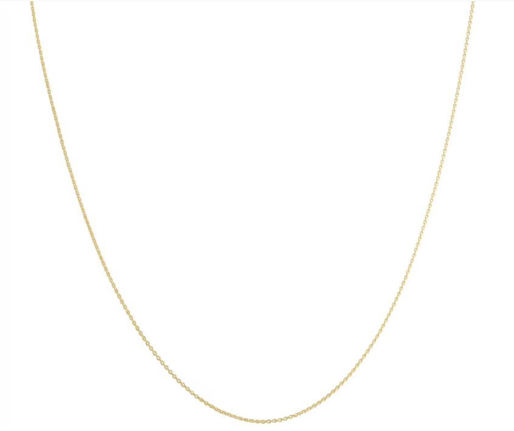 14k Yellow Gold Cable Necklace (18 inches) E2445