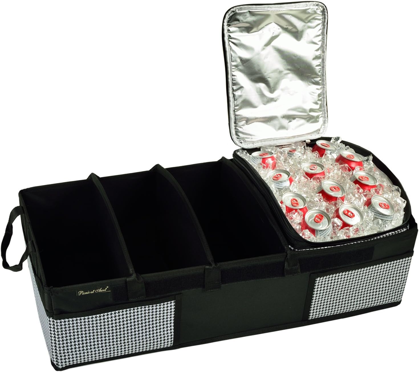 Heavy Duty Rigid Base Trunk Organizer with 28 Can Capacity Leak Proof Cooler H693277