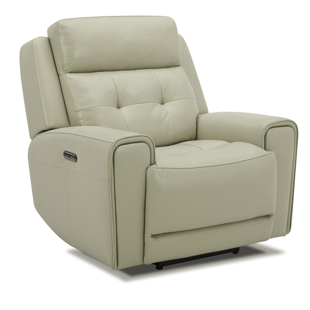 Off White Leather Power Recliner I913048