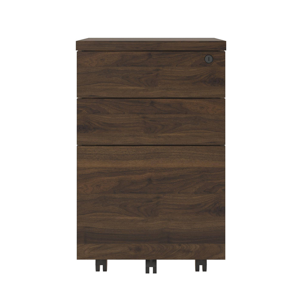 Walnut Mobile File Cabinet F971