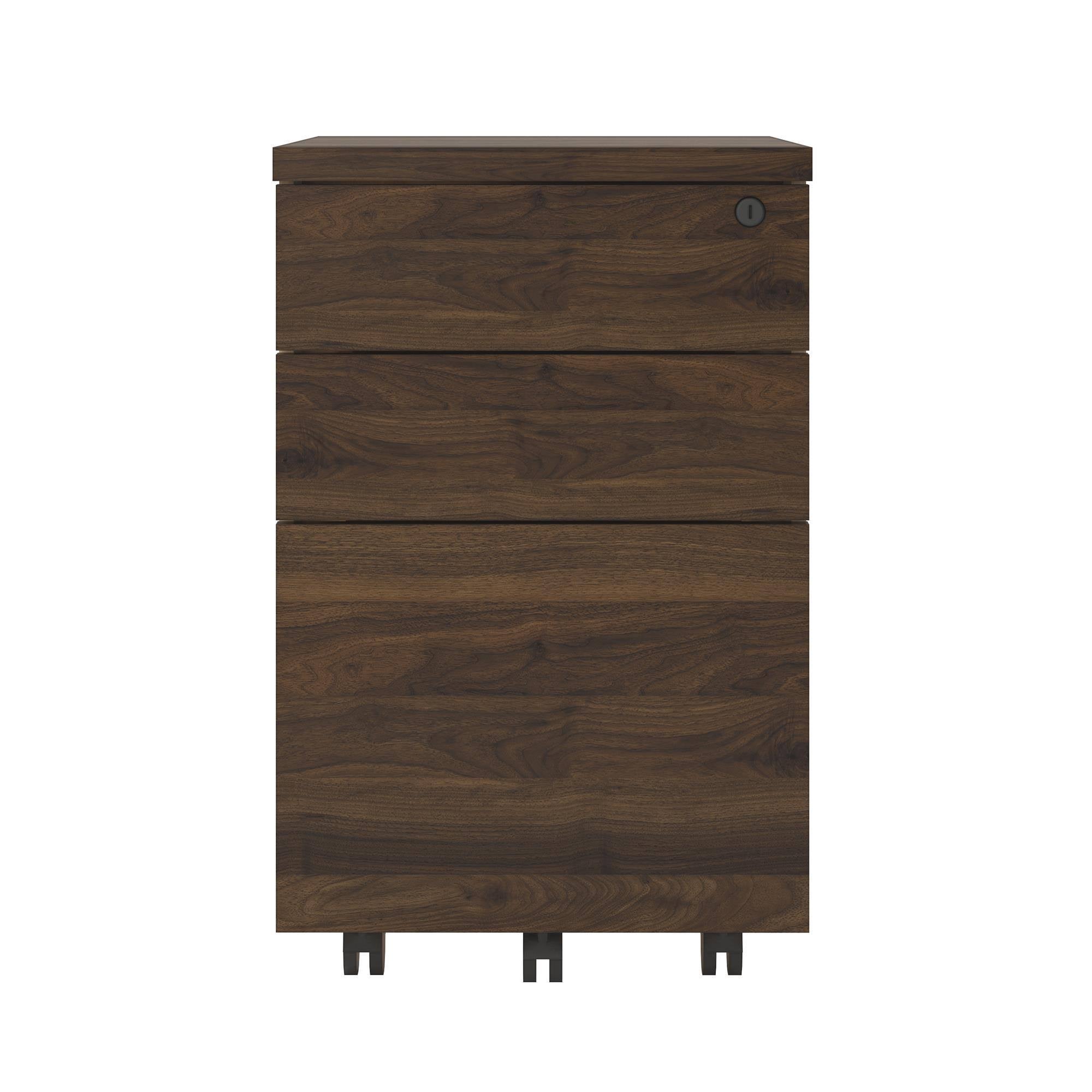 Walnut Mobile File Cabinet F971
