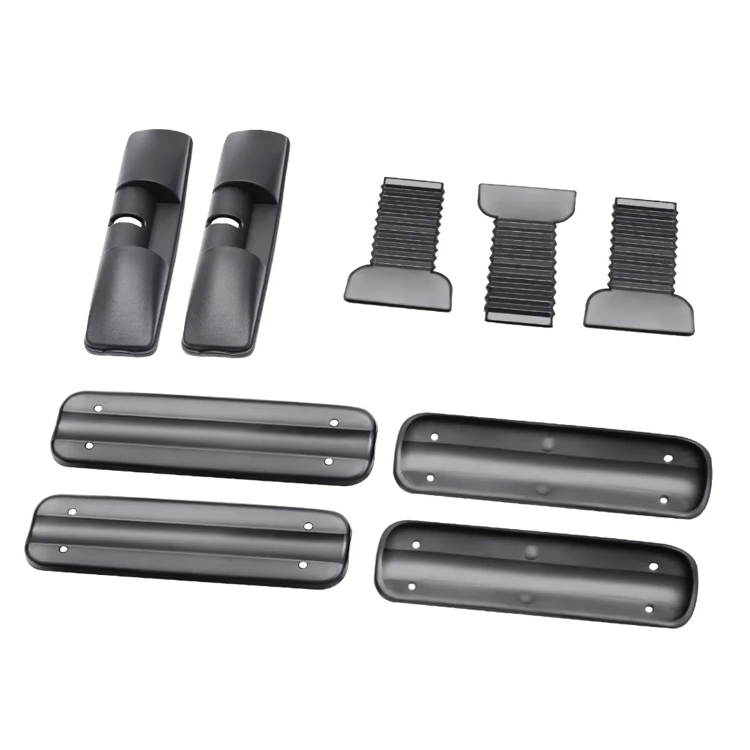 2Pcs Universal Aluminum Car Top Roof Rack Rail Adjustable Lockable Black G814098