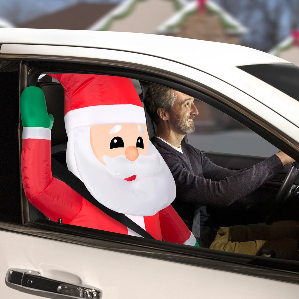 Airblown Inflatables Christmas Santa Car Buddy J362