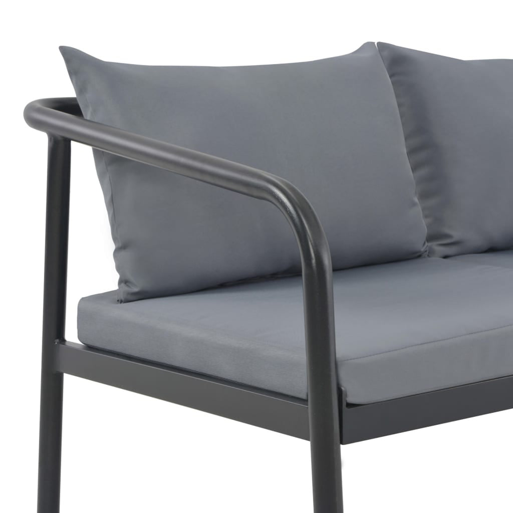 Gray 2 Seater Patio Sofa with Cushions M69282