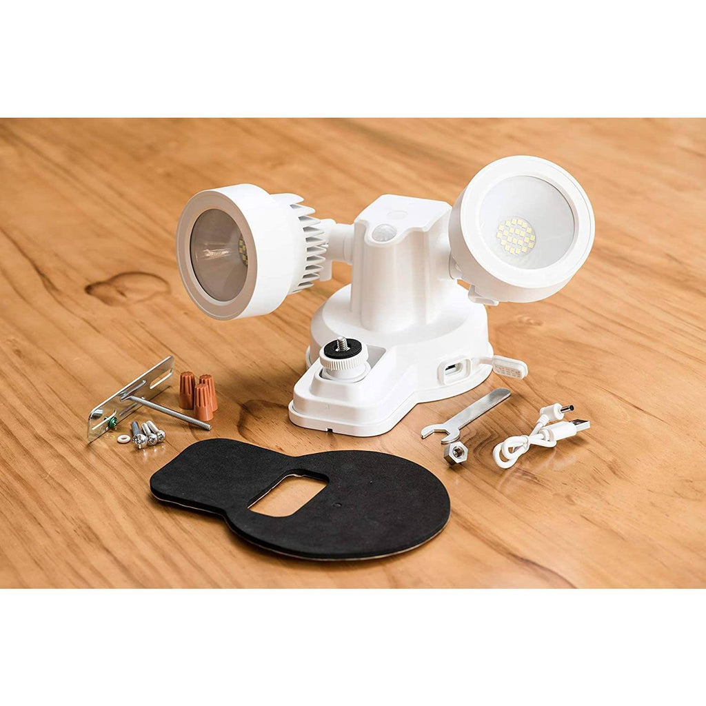 3-in-1 Floodlight, Charger and Mount for Ring Stick Up Cam and Spotlight Cam Battery (Black) V1970