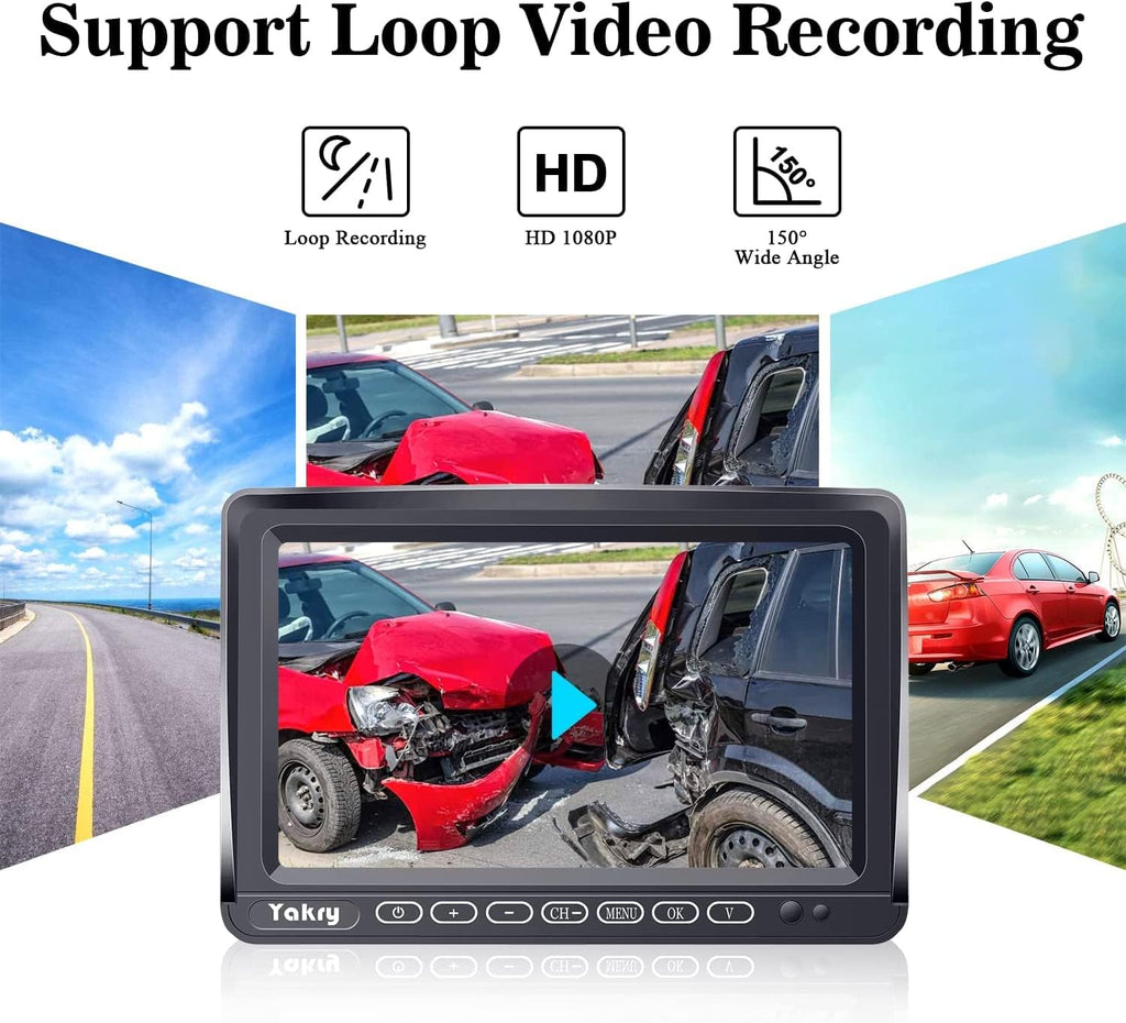 7 Inch Wireless HD 1080P Backup Camera with DVR Monitor X78306