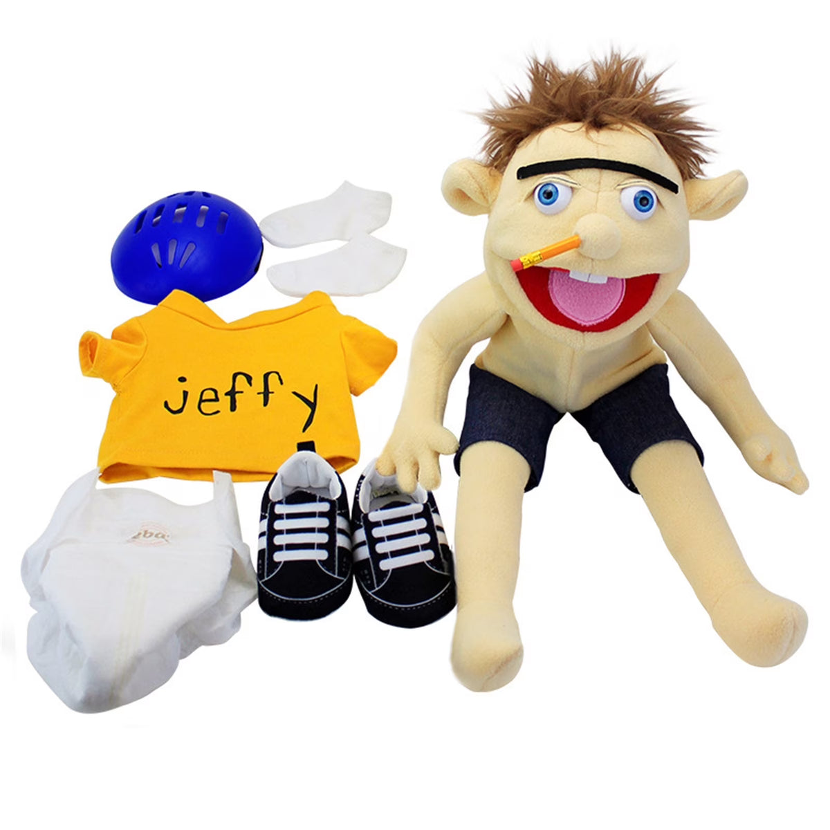 Jeffy Puppet Plush Toy, 24 Inches Hand Puppet N835