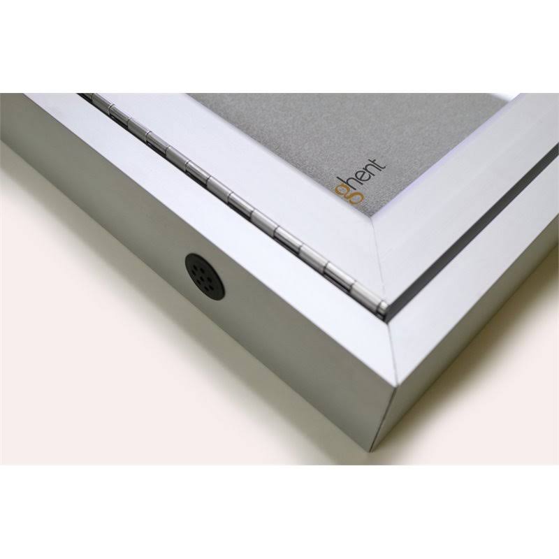 Navy 3-Door Enclosed Vinyl Bulletin Board M4139
